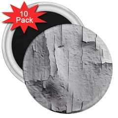 Wall With Cracked White Paint Texture 3  Magnets (10 Pack) 