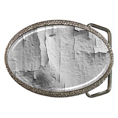 Wall With Cracked White Paint Texture Belt Buckles