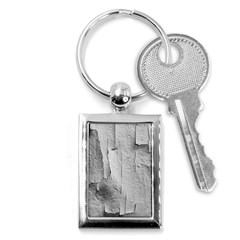 Wall With Cracked White Paint Texture Key Chain (rectangle)