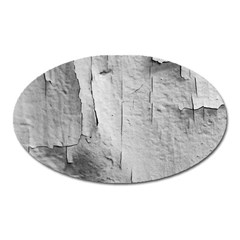 Wall With Cracked White Paint Texture Oval Magnet by dflcprintsclothing