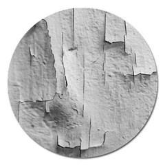 Wall With Cracked White Paint Texture Magnet 5  (round)