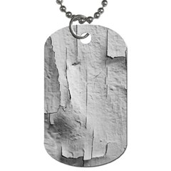 Wall With Cracked White Paint Texture Dog Tag (two Sides)