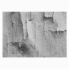 Wall With Cracked White Paint Texture Large Glasses Cloth (2 Sides)