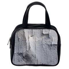 Wall With Cracked White Paint Texture Classic Handbag (one Side)