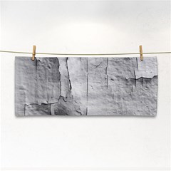 Wall With Cracked White Paint Texture Hand Towel