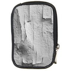 Wall With Cracked White Paint Texture Compact Camera Leather Case