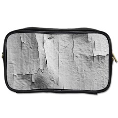 Wall With Cracked White Paint Texture Toiletries Bag (two Sides)