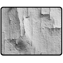 Wall With Cracked White Paint Texture Fleece Blanket (medium)