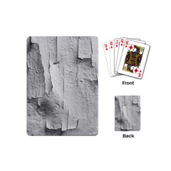 Wall With Cracked White Paint Texture Playing Cards Single Design (mini)