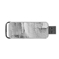 Wall With Cracked White Paint Texture Portable Usb Flash (one Side)