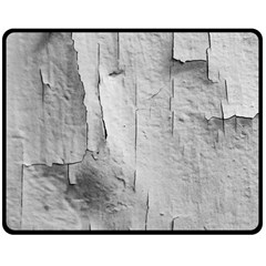 Wall With Cracked White Paint Texture Two Sides Fleece Blanket (medium)