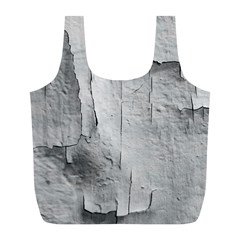 Wall With Cracked White Paint Texture Full Print Recycle Bag (l)