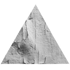 Wall With Cracked White Paint Texture Wooden Puzzle Triangle