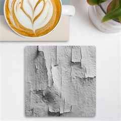 Wall With Cracked White Paint Texture Uv Print Square Tile Coaster  by dflcprintsclothing