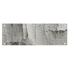 Wall With Cracked White Paint Texture Banner And Sign 6  X 2 