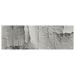 Wall With Cracked White Paint Texture Banner And Sign 9  X 3 