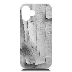 Wall With Cracked White Paint Texture Iphone 16 Plus Black Uv Print Pc Hardshell Case