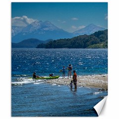 Poeple At Beach, Nahuel Huapi Natinal Park, Bariloche, Argentina0013 Copia Canvas 8  X 10 