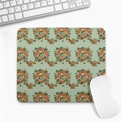 Retro 1880s Flowers Pattern 19 Large Mousepad by violetheavensky