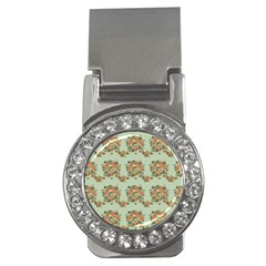 Retro 1880s Flowers Pattern 19 Money Clips (cz) 