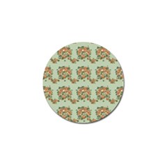 Retro 1880s Flowers Pattern 19 Golf Ball Marker (10 Pack)