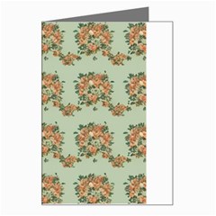 Retro 1880s Flowers Pattern 19 Greeting Card