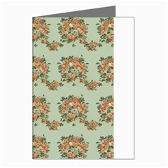 Retro 1880s Flowers Pattern 19 Greeting Cards (pkg Of 8)