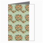 Retro 1880s Flowers Pattern 19 Greeting Cards (Pkg of 8) Left