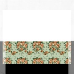 Retro 1880s Flowers Pattern 19 Rectangular Jigsaw Puzzl