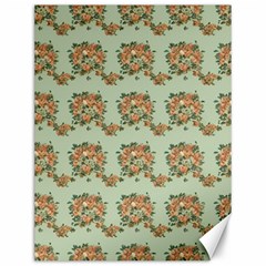 Retro 1880s Flowers Pattern 19 Canvas 12  X 16 