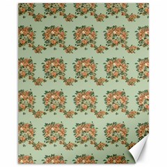 Retro 1880s Flowers Pattern 19 Canvas 11  X 14 