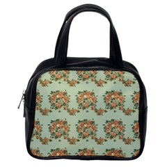 Retro 1880s Flowers Pattern 19 Classic Handbag (one Side)