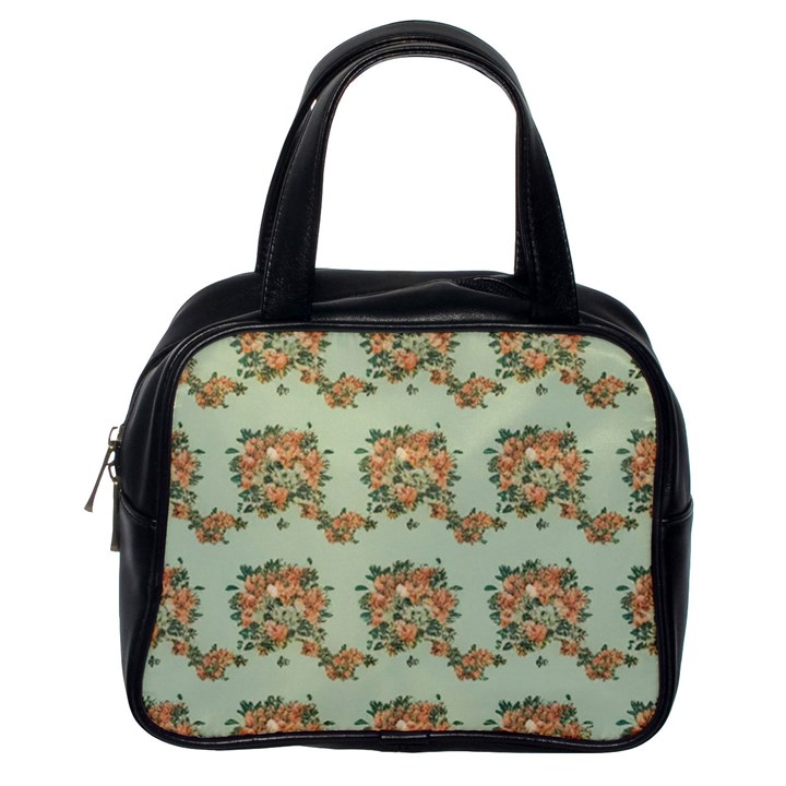 Retro 1880s Flowers Pattern 19 Classic Handbag (One Side)