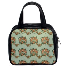 Retro 1880s Flowers Pattern 19 Classic Handbag (two Sides)