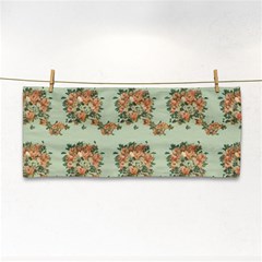 Retro 1880s Flowers Pattern 19 Hand Towel by violetheavensky