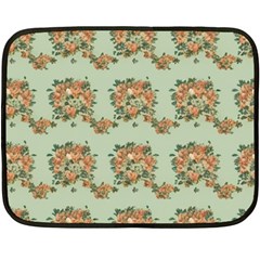 Retro 1880s Flowers Pattern 19 Fleece Blanket (mini)