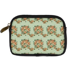 Retro 1880s Flowers Pattern 19 Digital Camera Leather Case