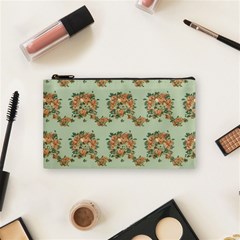 Retro 1880s Flowers Pattern 19 Cosmetic Bag (small)