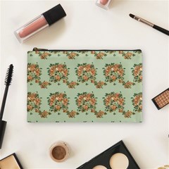 Retro 1880s Flowers Pattern 19 Cosmetic Bag (medium)