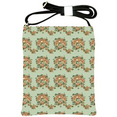 Retro 1880s Flowers Pattern 19 Shoulder Sling Bag