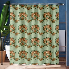 Retro 1880s Flowers Pattern 19 Shower Curtain 60  X 72  (medium)  by violetheavensky