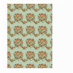 Retro 1880s Flowers Pattern 19 Large Garden Flag (two Sides) by violetheavensky