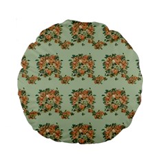 Retro 1880s Flowers Pattern 19 Standard 15  Premium Round Cushions