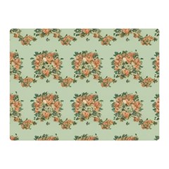 Retro 1880s Flowers Pattern 19 Two Sides Premium Plush Fleece Blanket (mini)