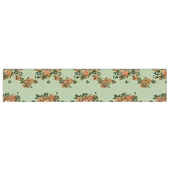 Retro 1880s Flowers Pattern 19 Small Premium Plush Fleece Scarf