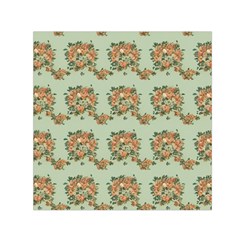 Retro 1880s Flowers Pattern 19 Square Satin Scarf (30  X 30 )