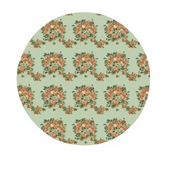 Retro 1880s Flowers Pattern 19 Mini Round Pill Box