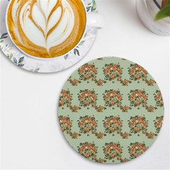 Retro 1880s Flowers Pattern 19 Uv Print Round Tile Coaster