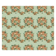 Retro 1880s Flowers Pattern 19 Premium Plush Fleece Blanket (small) by violetheavensky