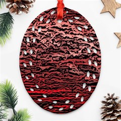 River Roots Oval Filigree Ornament (two Sides)